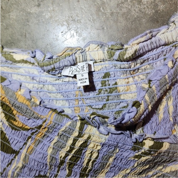 Anthropologie Patrons of Peace Floral Off Shoulder Lilac Jumpsuit Sz Sm NWOT - Picture 5 of 9